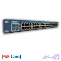 پچ پنل POE دارای 24 پورت 10/100 مدل PoELand-20024F