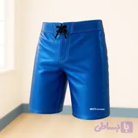 شلوارک ورزشی مردانه مدل فیزیک تک رنگ موتی آبی کاربنی