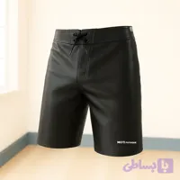 شلوارک ورزشی مردانه مدل فیزیک تک رنگ موتی مشکی