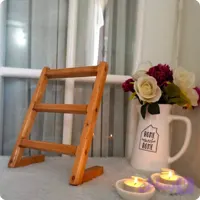 نردبان یا استند چوبی حوله و دستمال آشپزخانه مدل پارس