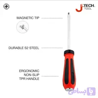 پیچ گوشتی ضربه خور چهارسو 250-8 برند Jetech جتک