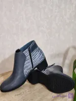 نیم بوت مجلسی پاشنه ۳ سانت کاج چرم امیر جنس چرم طبیعی