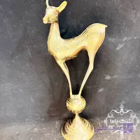 مجسمه‌ی برنجی قلم‌کاری و نقاشی دست – ساخت هند – ارتفاع 47 – قدیمی
