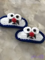 گیره موی بافتنی طرح فانتزی (موش/گربه ملوس)