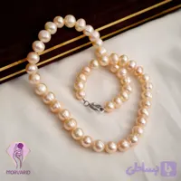گردنبند ریسه مروارید گلبهی
