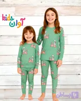 بلوز شلوار دخترانه تمام پنبه کودک و نوجوان طرح غاز و رنگین کمان 🦆🌈
