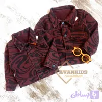 کت جین اسپرت دکمه فلزی رنگ قهوه‌ای