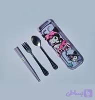 ست قاشق چنگال و چاپستیک فانتزی(طرح کرومی سانریو)