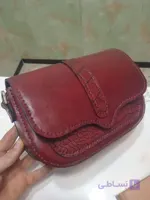 کیف زنانه چرم مدل اطلس زرشکی
