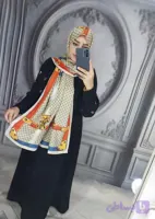 شال ابریشمی مجلسی طرح برند