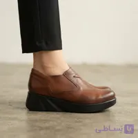 کفش روزمره زنانه یکسره طبی با کشی چرم مصنوعی مدل 2081