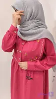 پیراهن بلند مدل گُلشید پارچه سوفیا گلدوزی