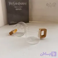 فنجان پیرکس دسته بامبو