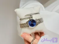 ساعت مچی کاسیو زنانه صفحه ابی اقیانوسی-استیل دارای روز شمار