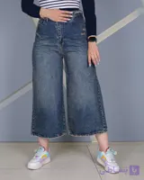 شلوار ایزی بگ آبی روشن زنانه | قد 84 | Easy Baggy Wide Leg Jeans | کد 60900