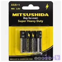 باتری نیم قلمی میتسوشیدا مدل Super Heavy Duty 1.5V R03 UM-4 AAA