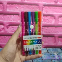 خودکار رنگی بسته 6 عددی