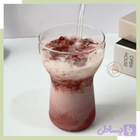 لیوان پیرکس اسموتی طرح قارچ یا شیپوری(دهن باز)