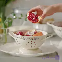 آبکش لعابی گل دار