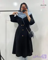 کفتان لینن خارجی ابشور شده مدل یقه انگلیسی