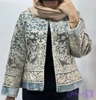 کت مجلسی زنانه مخمل گلدوزی شده