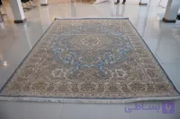 فرش طرح خطیبی آبی کد 47030