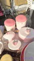 ست کافی بار ۶ تکه سرامیکی قلبی