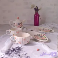 ست چای خوری سرامیکی ۵ تکه طرح رز