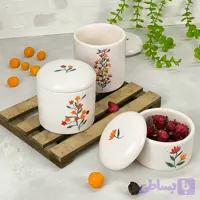 ست بانکه پاسماوری سر سرامیکی سه سایز طرح لاله