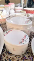 ست دو تکه شکلات خوری و قندان سرامیکی طرح نازنین