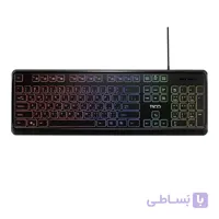 کیبورد تسکو مدل TK 8046،سوییچ ممبران، Full-size، نورپردازی RGB اصلی