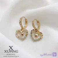 گوشواره آویز قلب مینی ژوپینگ | کد 334