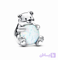 چارم خرس و سنگ اپال نقره پاندورا