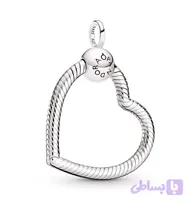 حلقه چارم خور نقره پاندورا طرح قلب
