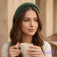 تل مو زنانه جواهردوزی طرح لوزی
