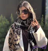 شال موهر دو رو وارداتی طرح پلنی و زبرا قسطی