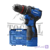 دریل شارژی ۱۶/۸ ولت دو باتری موتور براشلس ویوارکس مدل VR1608-BLX