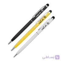 خودکار فلزی گیره نقره ای تبلیغاتی همراه با تاچ پن کد PML010