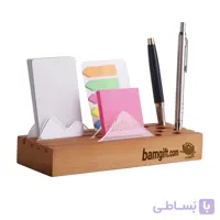 ست رومیزی چوبی دارای جای موبایل، یادداشت و خودکار کد CA002