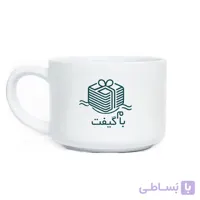 ماگ سرامیکی سفید کوتاه 200 سی‌سی – کد MC005