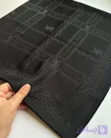 روسری مشکی ابریشم ژاکارد وارداتی