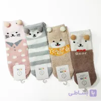 جوراب بچه‌گانه عروسکی فانتزی نیم ساق