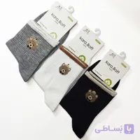 جوراب زنانه نیم ساق خرسی کارابافت