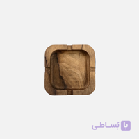زیرسیگاری چوبی شیاردار مربع