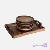 ست سینی پذیرایی و شش عدد پیش دستی