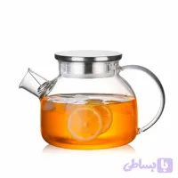 قوری پیرکس درب استیل با ظرفیت 1000 میلی لیتر