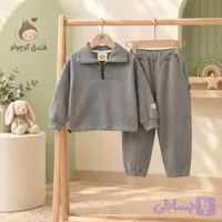 بلوز نیم زیپ و شلوار سیمسون رنگ سبز ارتشی