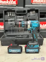 دریل شارژی ماکیتا تمام صنعتی ابزار دار مناسب کارگاهی، تاسیساتی و برق مدل makita