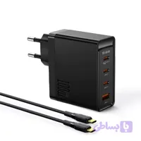 شارژر دیواری گان 100 واتی با کابل دوسر تایپ سی مک دودو مدل Ch-514