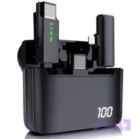 میکروفون بی سیم دو مخاطبه لایتنینگ گرین مدل Green Lion Gn2In1Ddmltbk